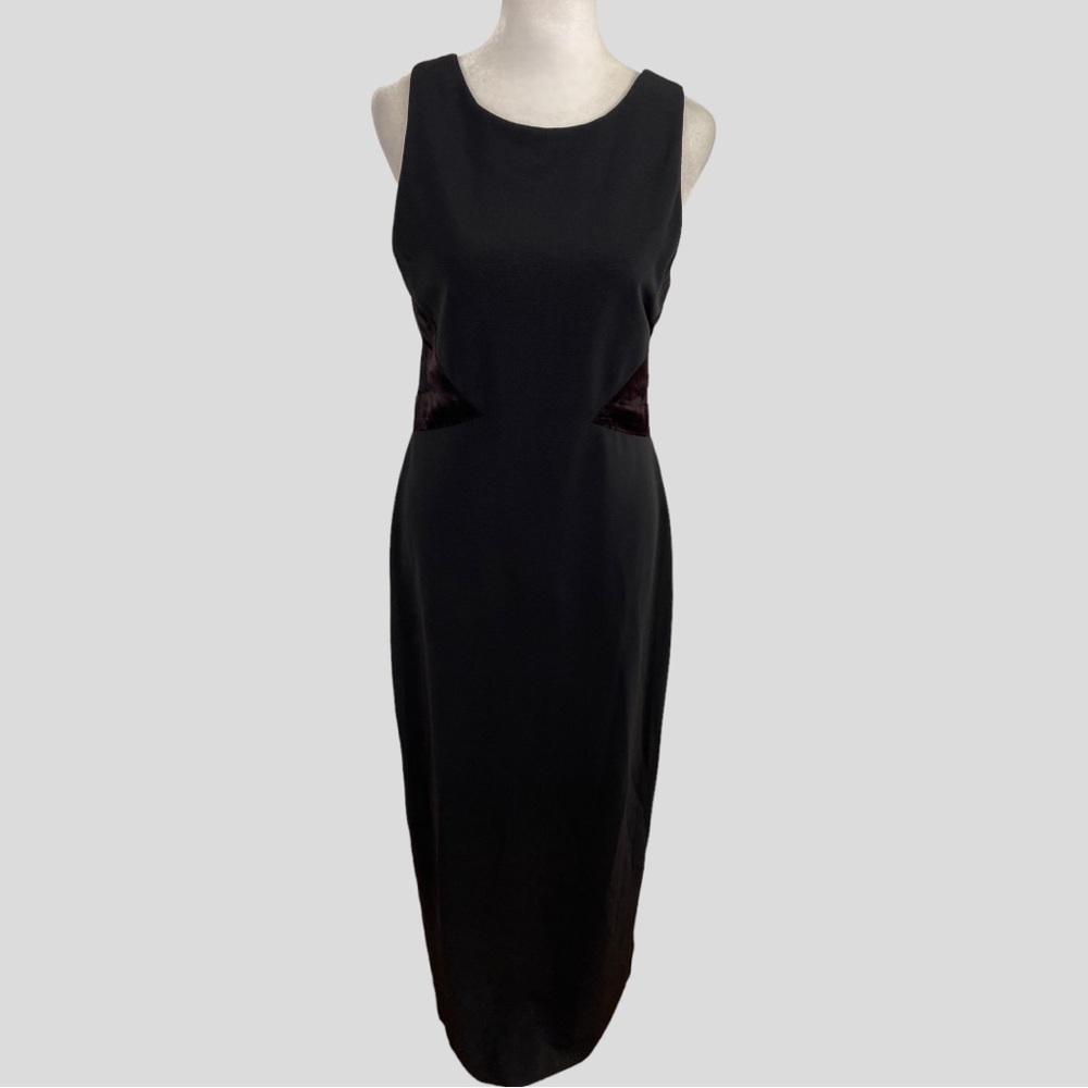 Vintage Rhapsody Black Maxi Sheer Cut Out Mesh Sides and Back